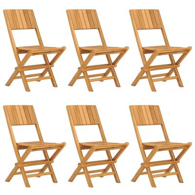 vidaXL Folding Garden Chairs 6 pcs 47x61x90 cm Solid Wood Teak