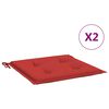 vidaXL Garden Chair Cushions 2 pcs Red 50x50x4 cm Oxford Fabric