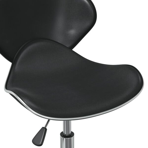 vidaXL Swivel Dining Chairs 2 pcs Black Faux Leather