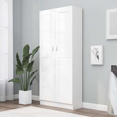 vidaXL Book Cabinet White 82.5x30.5x185.5 cm Engineered Wood, white vidaXL Book Cabinet White 82.5x30.5x185.5 cm Engineered Wood