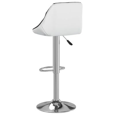 vidaXL Bar Stools 2 pcs Black and White Faux Leather, black and white vidaXL Bar Stools 2 pcs Black and White Faux Leather