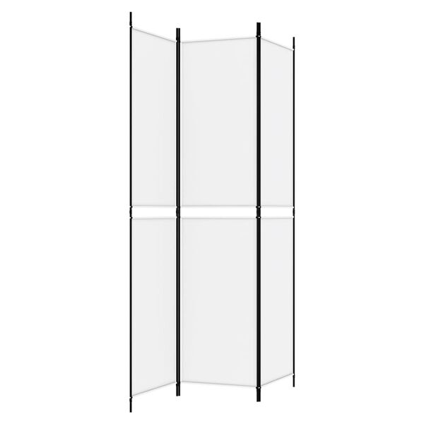 vidaXL 3-Panel Room Divider White 150x220 cm Fabric