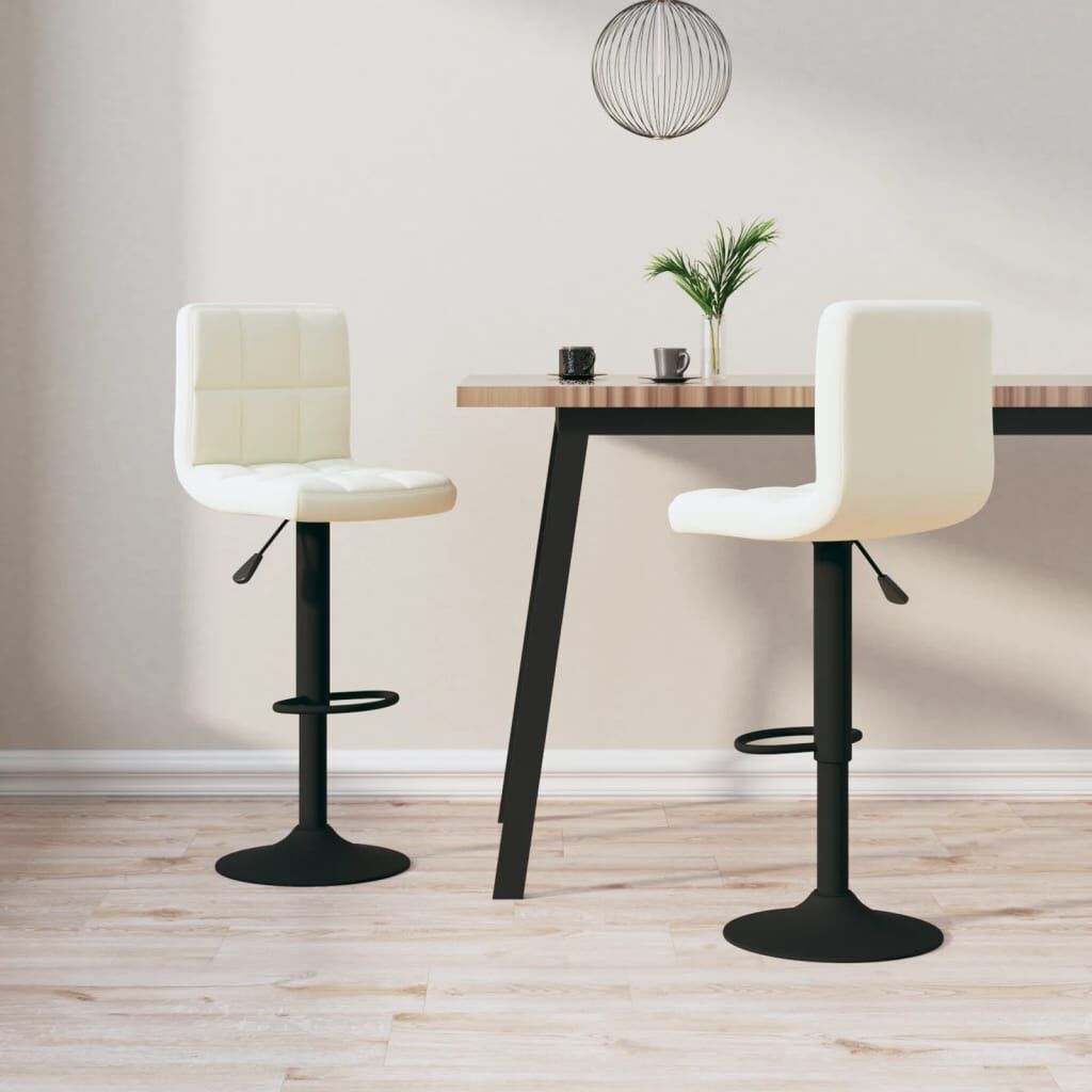 vidaXL Bar Stools 2 pcs Cream Velvet