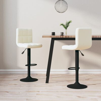 vidaXL Bar Stools 2 pcs Cream Velvet, cream vidaXL Bar Stools 2 pcs Cream Velvet
