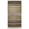 vidaXL Wardrobe Sonoma Oak 100x50x200 cm Engineered Wood