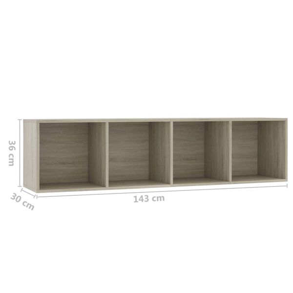 vidaXL Book Cabinet/TV Cabinet Sonoma Oak 143x30x36 cm