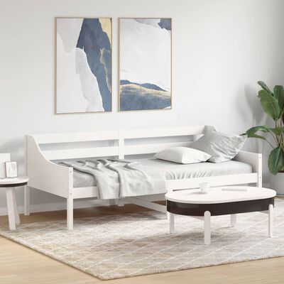 vidaXL Day Bed without Mattress White 90x200 cm Solid Wood Pine, white vidaXL Day Bed without Mattress White 90x200 cm Solid Wood Pine