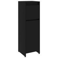 vidaXL Bathroom Cabinet Black 30x30x95 cm Engineered Wood, black vidaXL Bathroom Cabinet Black 30x30x95 cm Engineered Wood