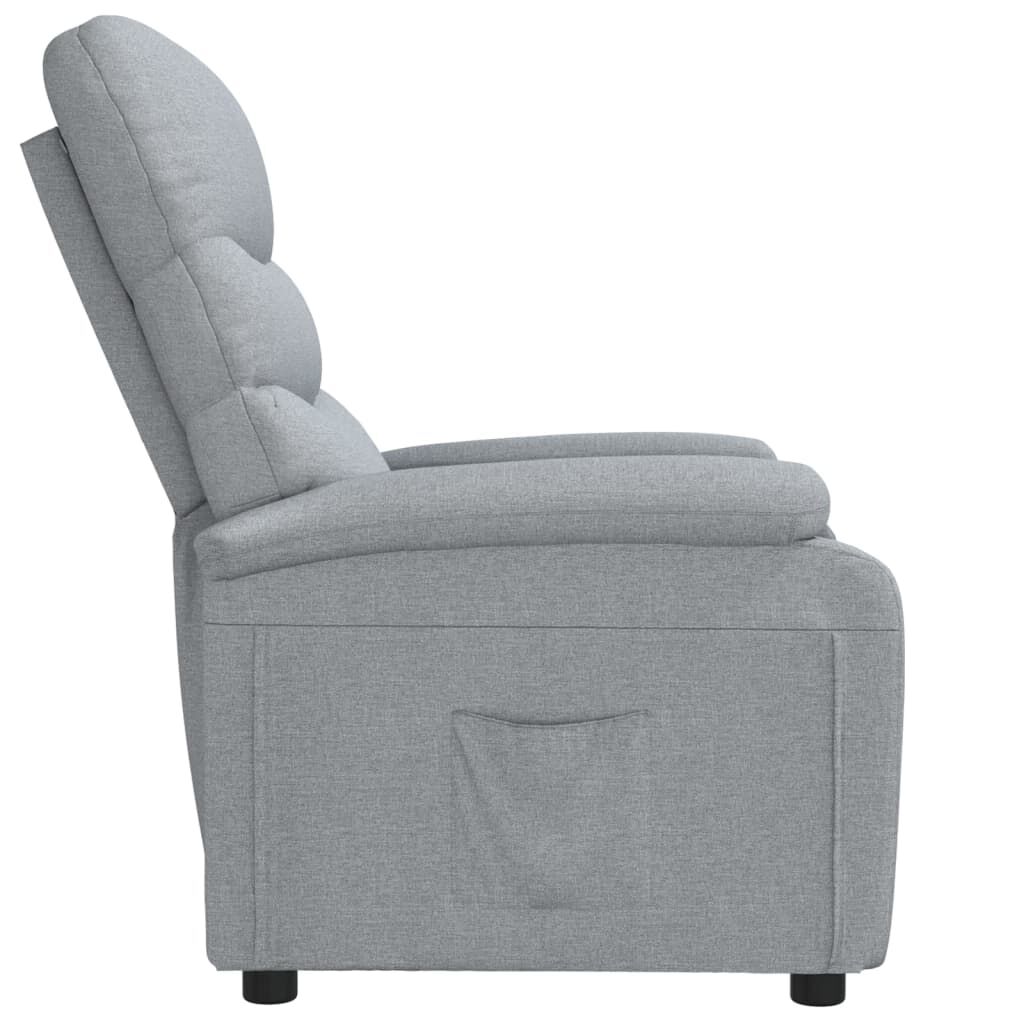 vidaXL Recliner Chair Light Grey Fabric