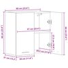 vidaXL Hanging Cabinet Lyon Black 60x31x60 cm Engineered Wood