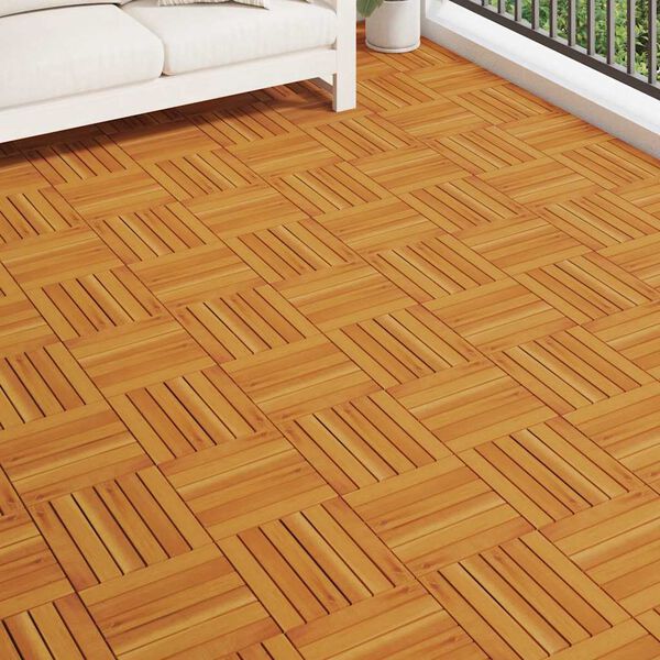 vidaXL Decking Tiles Vertical Pattern 30 x 30 cm Acacia Set of 20