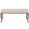 vidaXL Bench Linen Solid Wood 110x38x48 cm Cream White