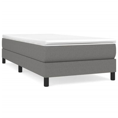 vidaXL Bed Frame without Mattress Dark Grey 90x200 cm Fabric