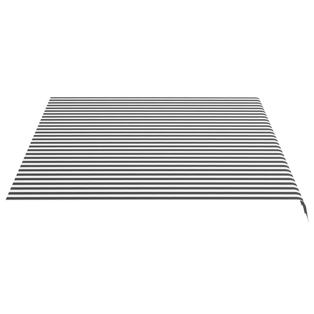 vidaXL Replacement Fabric for Awning Anthracite and White 4x3 m