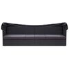 vidaXL Outdoor Sofa Bed with Canopy Poly Rattan Black