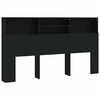 vidaXL Headboard Cabinet Black 180x19x103,5 cm