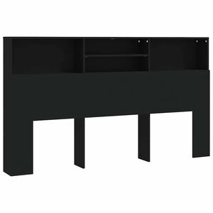 vidaXL Headboard Cabinet Black 180x19x103,5 cm