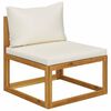vidaXL 5 Piece Garden Lounge Set with Cushions Solid Acacia Wood