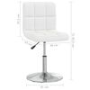 vidaXL Dining Chair White Faux Leather