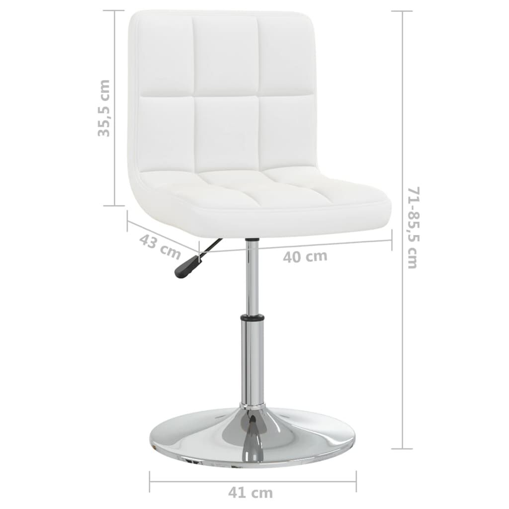 vidaXL Dining Chair White Faux Leather