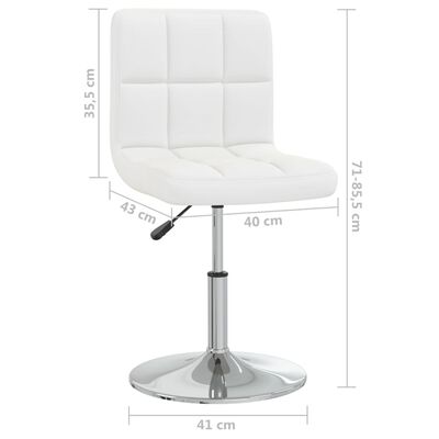 vidaXL Dining Chair White Faux Leather, white vidaXL Dining Chair White Faux Leather