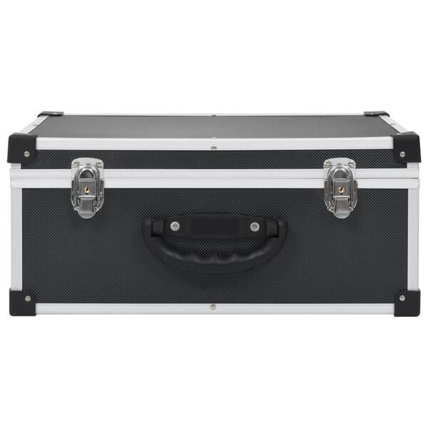 vidaXL CD Case for 60 CDs Aluminium ABS Black