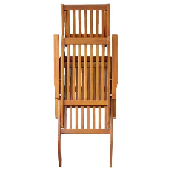 vidaXL Outdoor Deck Chair with Footrest Solid Acacia Wood