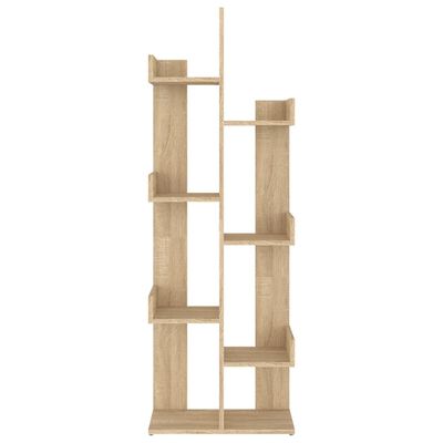 vidaXL Book Cabinet Sonoma Oak 48x25.5x140 cm Engineered Wood
