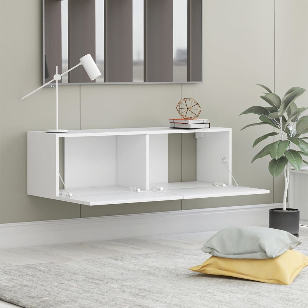 vidaXL TV Cabinet White 100x30x30 cm Engineered Wood