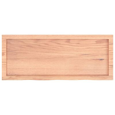 vidaXL Table Top Light Brown 100x40x(2-6) cm Treated Solid Wood Oak, light brown vidaXL Table Top Light Brown 100x40x(2-6) cm Treated Solid Wood Oak