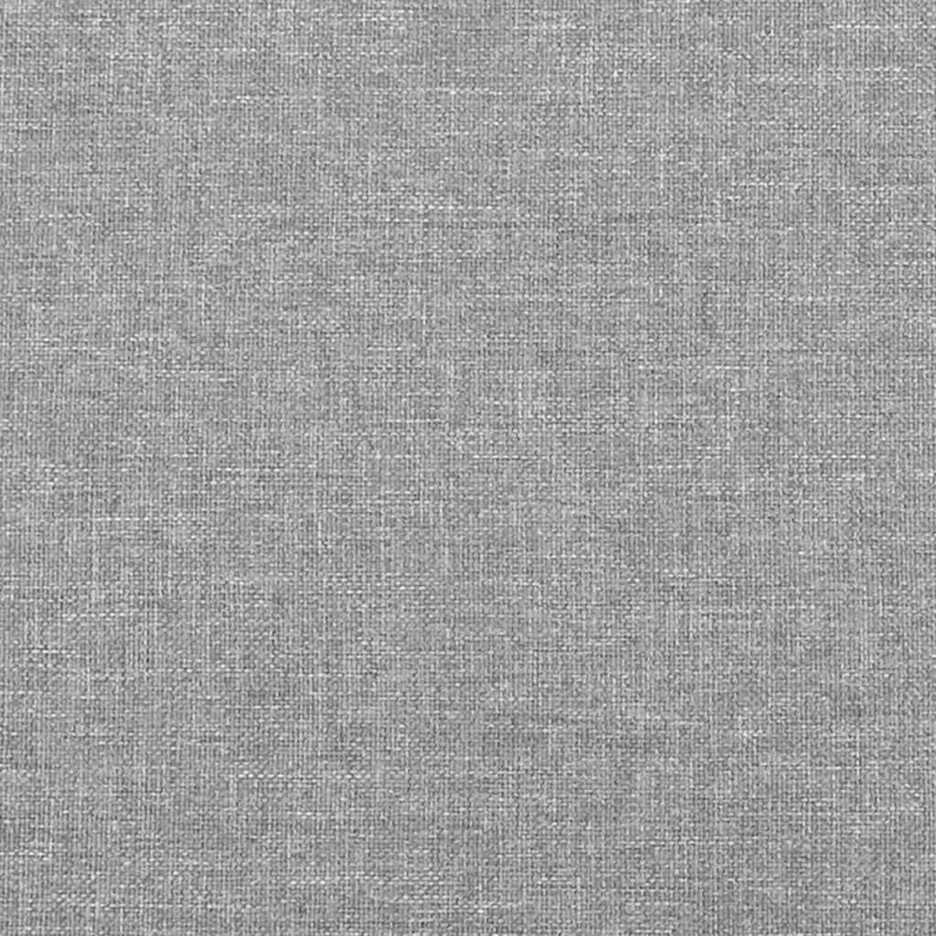 vidaXL Bed Frame without Mattress Light Grey 180x200 cm Super King Fabric