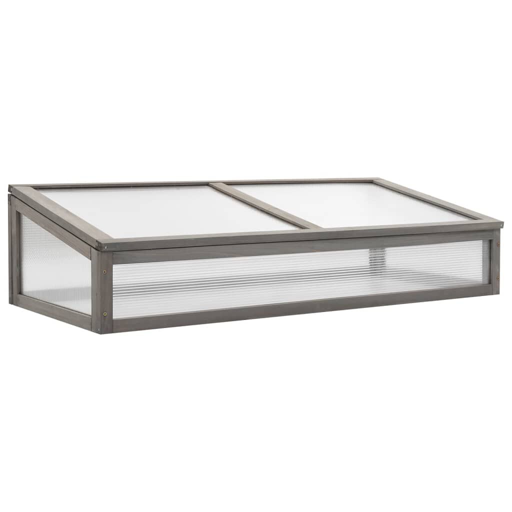 vidaXL Raised Bed with Greenhouse 110x54x120 cm Solid Fir Wood