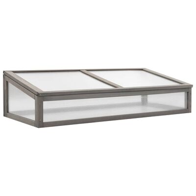 vidaXL Raised Bed with Greenhouse 110x54x120 cm Solid Fir Wood