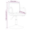 vidaXL Swivel Dining Chairs 2 pcs Light Grey Velvet