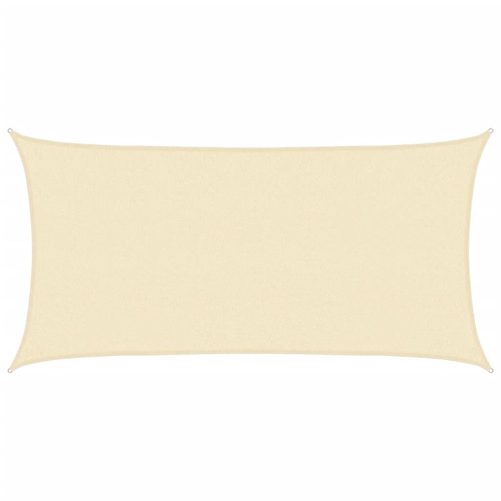 vidaXL Sunshade Sail HDPE Rectangular 2x4 m Cream, cream vidaXL Sunshade Sail HDPE Rectangular 2x4 m Cream