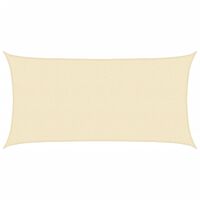 vidaXL Sunshade Sail HDPE Rectangular 2x4 m Cream