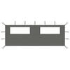 vidaXL Gazebo Sidewall with Windows 6x2 m Anthracite