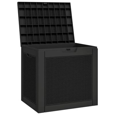 vidaXL Garden Storage Box Black 55.5x43x53 cm Polypropylene, black vidaXL Garden Storage Box Black 55.5x43x53 cm Polypropylene