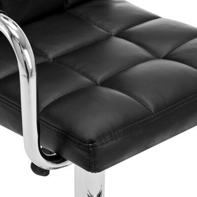 vidaXL Bar Stools 2 pcs Black Faux Leather, black vidaXL Bar Stools 2 pcs Black Faux Leather