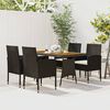 vidaXL 5 Piece Outdoor Dining Set Poly Rattan Black