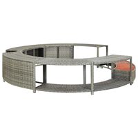 vidaXL Hot Tub Surround Grey Poly Rattan, grey vidaXL Hot Tub Surround Grey Poly Rattan