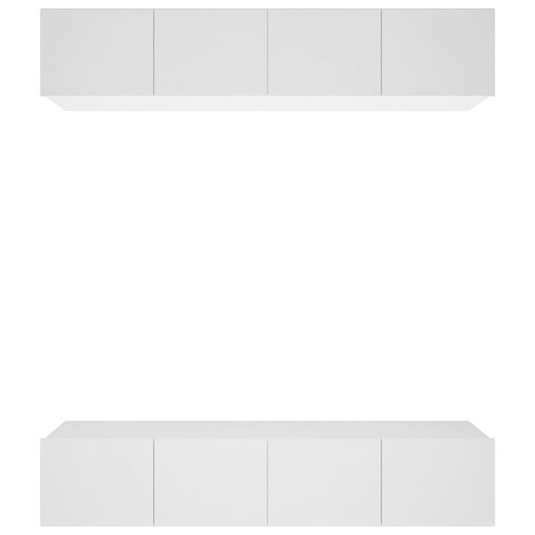 vidaXL TV Cabinets 4 pcs White 80x30x30 cm Engineered Wood