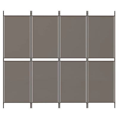 vidaXL 4-Panel Room Divider Anthracite 200x200 cm Fabric, anthracite vidaXL 4-Panel Room Divider Anthracite 200x200 cm Fabric