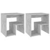 vidaXL Bed Cabinets 2 pcs Concrete Grey 40x30x40 cm Engineered Wood