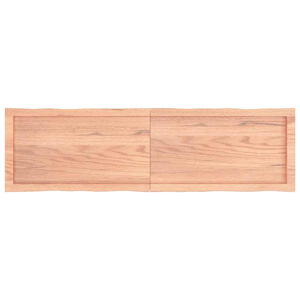 vidaXL Table Top Light Brown 140x40x(2-4)cm Treated Solid Wood Live Edge