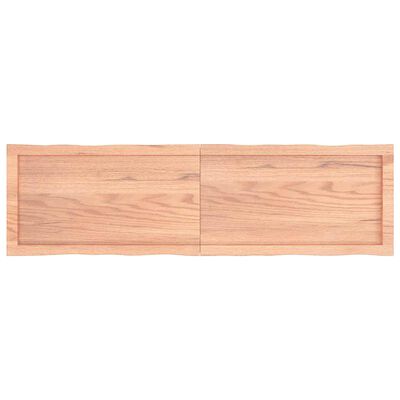 vidaXL Table Top Light Brown 140x40x(2-4)cm Treated Solid Wood Live Edge, light brown vidaXL Table Top Light Brown 140x40x(2-4)cm Treated Solid Wood Live Edge