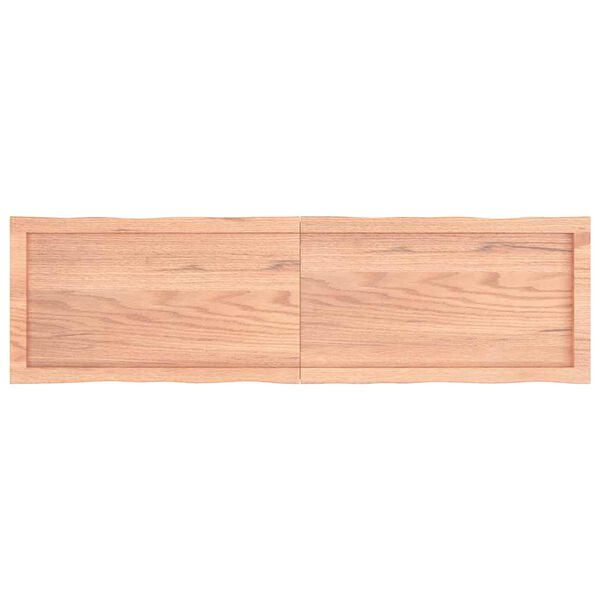 vidaXL Table Top Light Brown 140x40x(2-4)cm Treated Solid Wood Live Edge