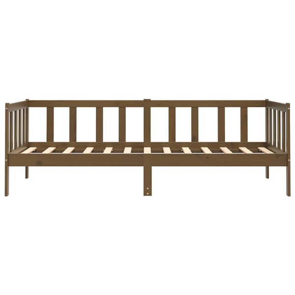 vidaXL Day Bed without Mattress Honey Brown Solid Wood Pine 90x200cm