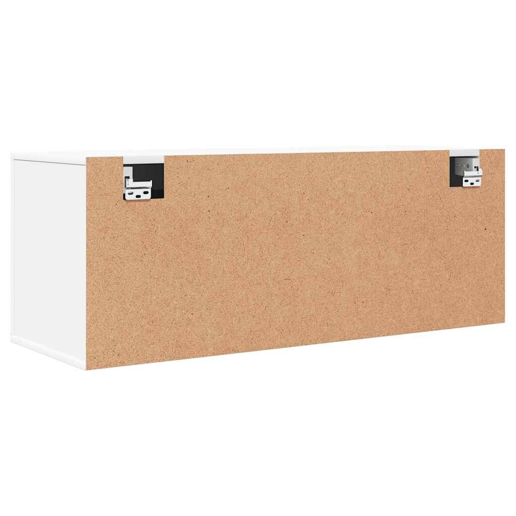 vidaXL Wall Shoe Cabinet White 100x35x38 cm Engineered Wood