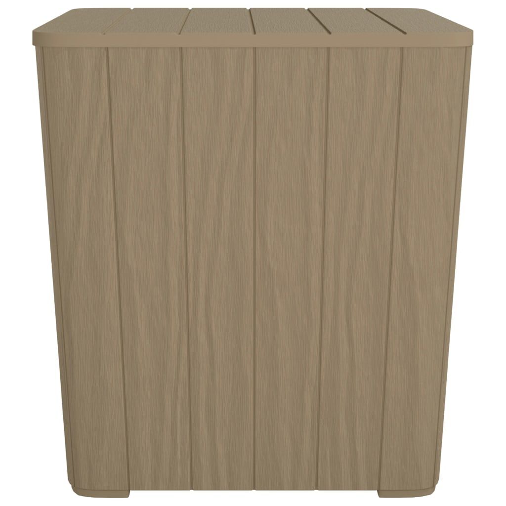 vidaXL Garden Table with Removable Lid Light Brown Polypropylene